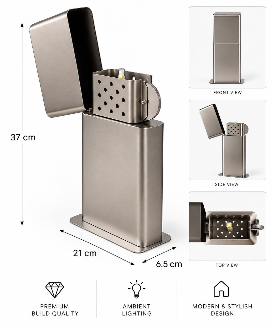 Zippo-Inspired Vintage Table Lamp