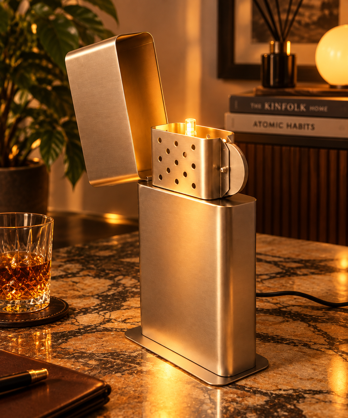 Zippo-Inspired Vintage Table Lamp